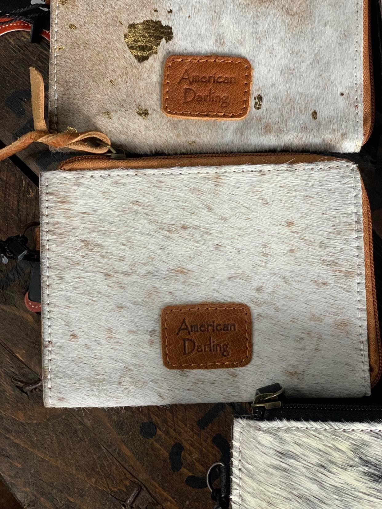 American Darling Cowhide Wristlet ADBG821-Wristlets-American Darling-Lucky J Boots & More, Women's, Men's, & Kids Western Store Located in Carthage, MO