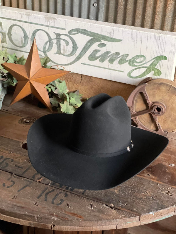 6X Black Beaver Midnight Resistol Felt Cowboy Hat-Felt Cowboy Hats-HatCo-Lucky J Boots & More, Women's, Men's, & Kids Western Store Located in Carthage, MO