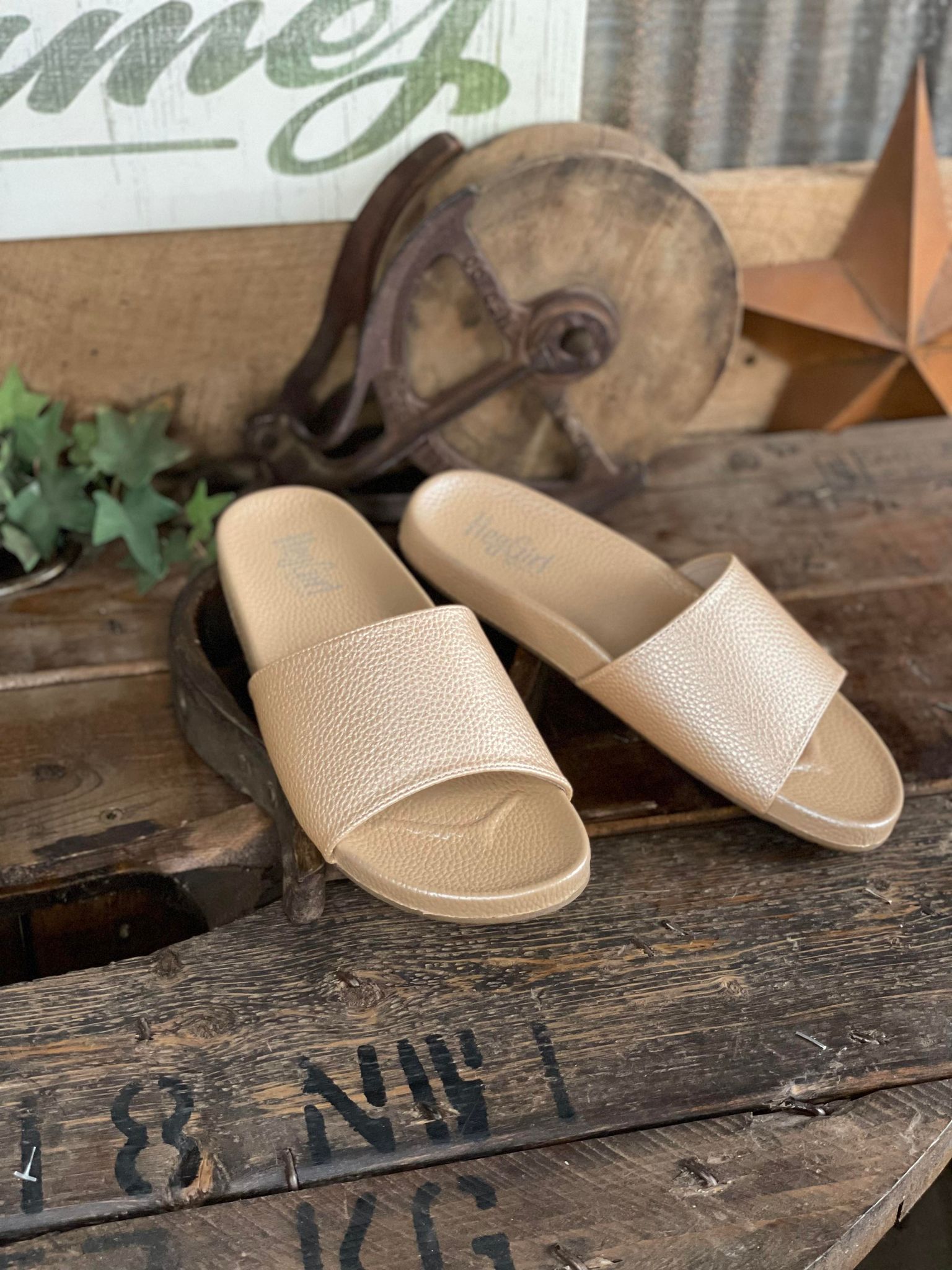 Backyard Slides in Gold *Final Sale*-Women's Casual Shoes-Corkys Footwear-Lucky J Boots & More, Women's, Men's, & Kids Western Store Located in Carthage, MO