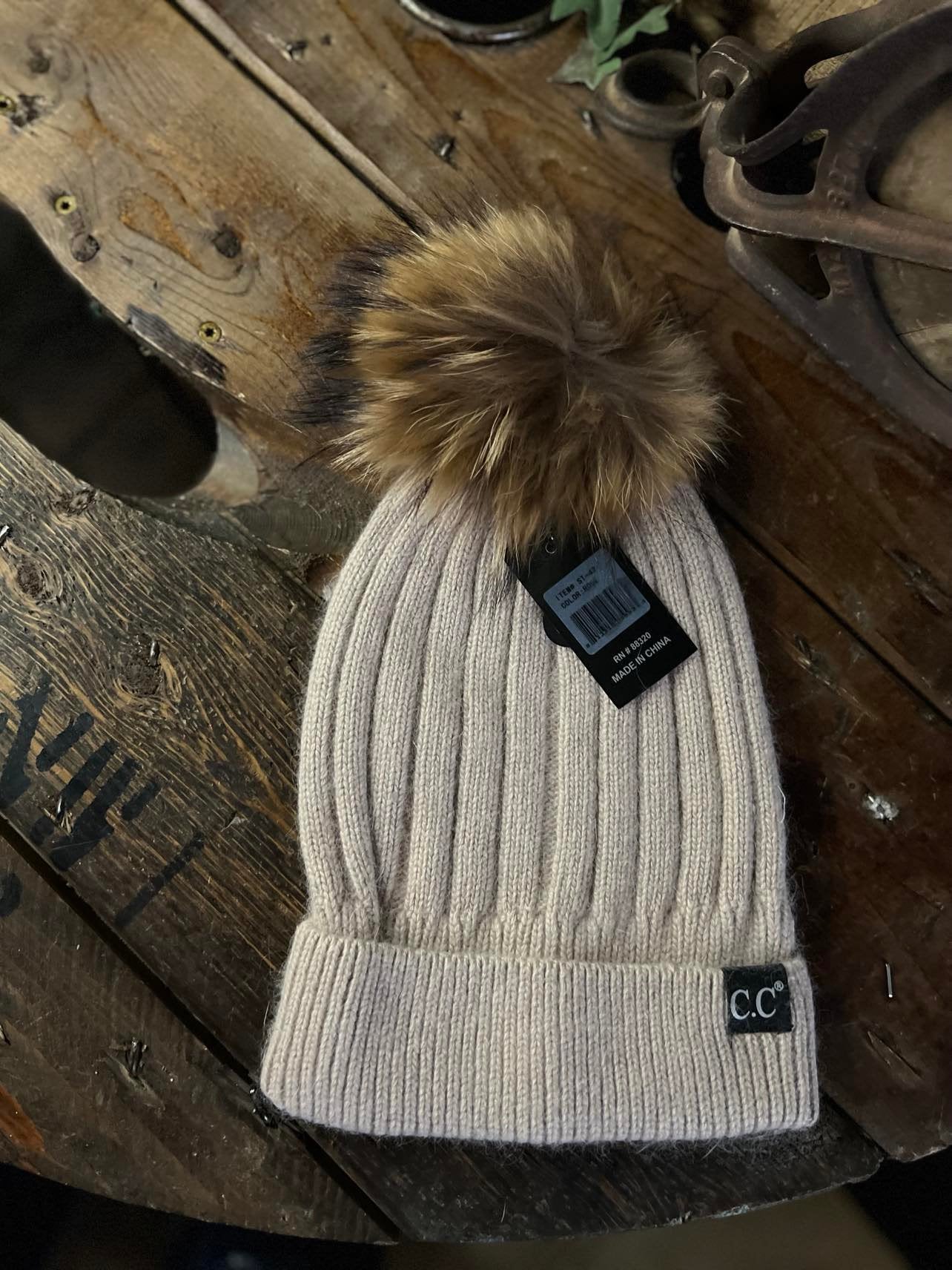 Black Label Solid Ribbed CC Beanie-Beanie/Gloves-C.C Beanies-Lucky J Boots & More, Women's, Men's, & Kids Western Store Located in Carthage, MO