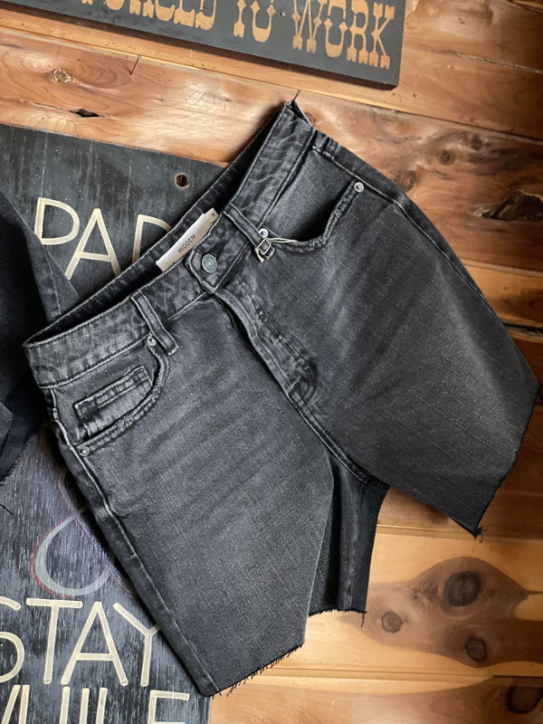 Sofie Button Fly Shorts - Vintage Black **FINAL SALE**-Women's Denim-HIDDEN-Lucky J Boots & More, Women's, Men's, & Kids Western Store Located in Carthage, MO