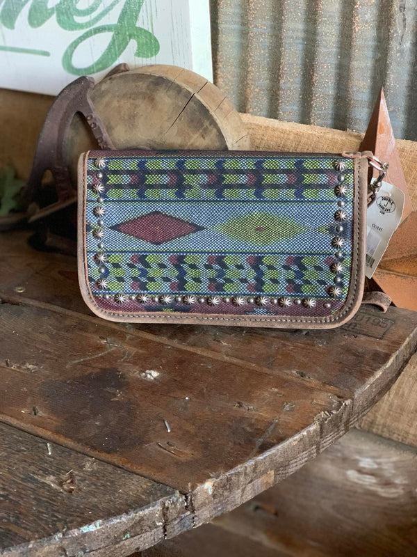 Double J Clutch Organizer Diamond Aztec CO145-Clutches-DOUBLE J SADDLERY-Lucky J Boots & More, Women's, Men's, & Kids Western Store Located in Carthage, MO