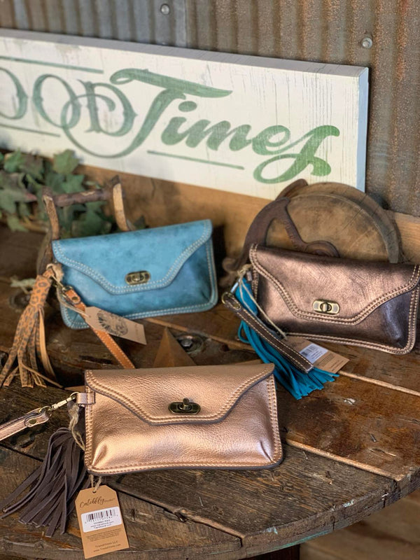 Catchfly Clutch With Wristlet-Wristlets-TRENDITIONS-Lucky J Boots & More, Women's, Men's, & Kids Western Store Located in Carthage, MO