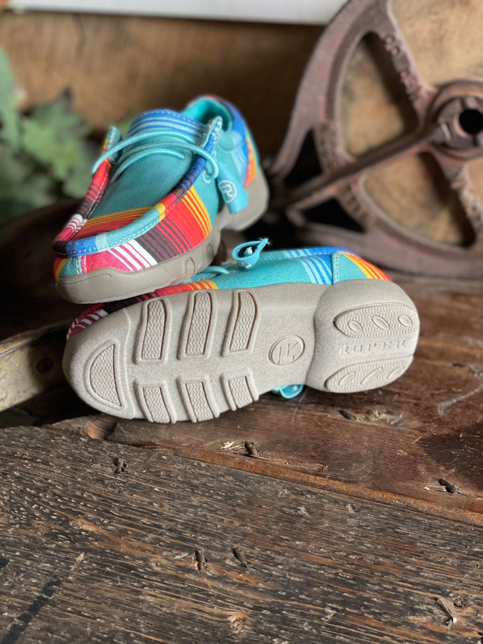 Youth Chillin Roper Shoe in Blue Serape-Kids Casual Shoes-Roper-Lucky J Boots & More, Women's, Men's, & Kids Western Store Located in Carthage, MO