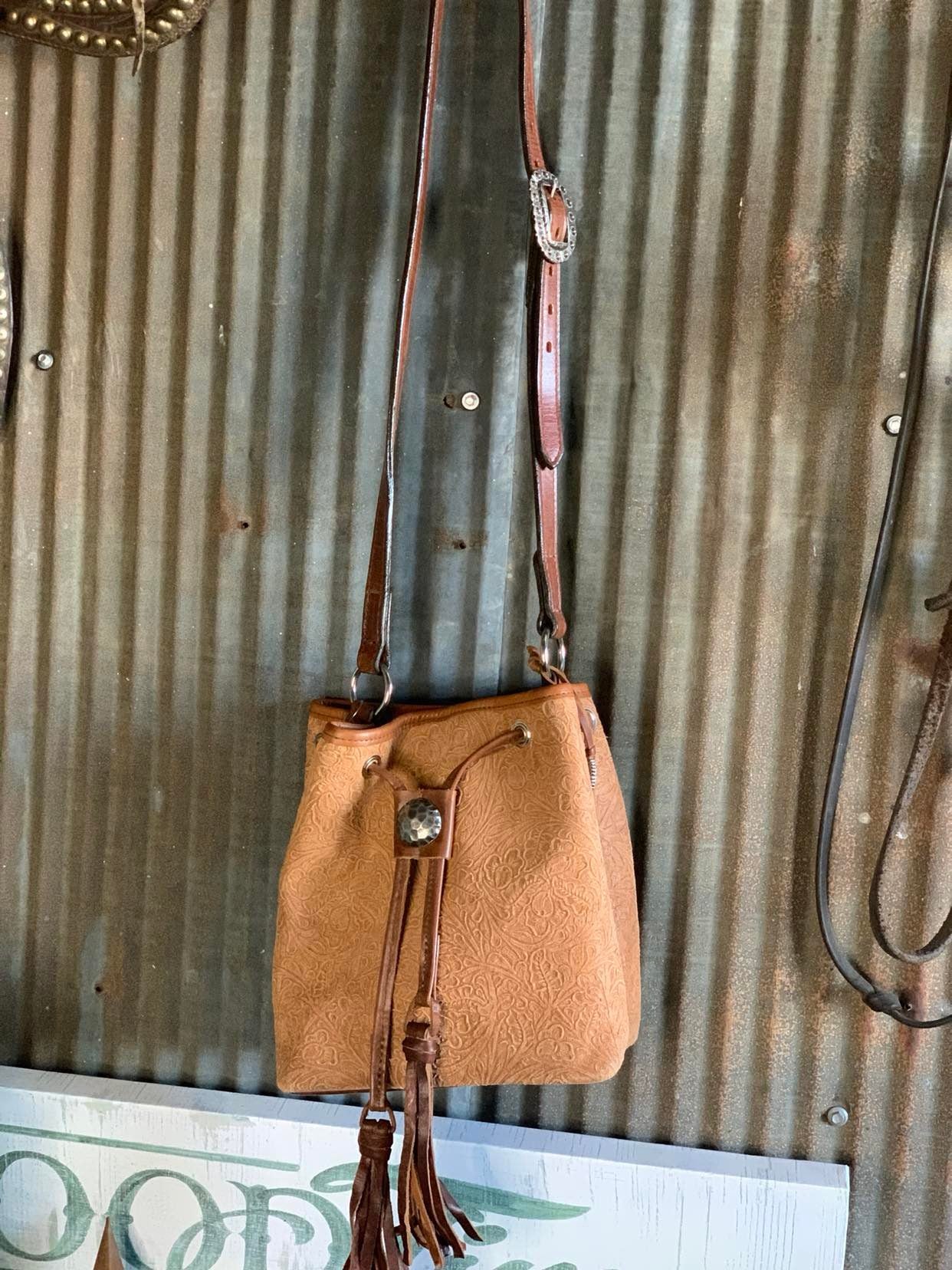 Double J Drawstring Pouch Purse-Handbags-DOUBLE J SADDLERY-Lucky J Boots & More, Women's, Men's, & Kids Western Store Located in Carthage, MO