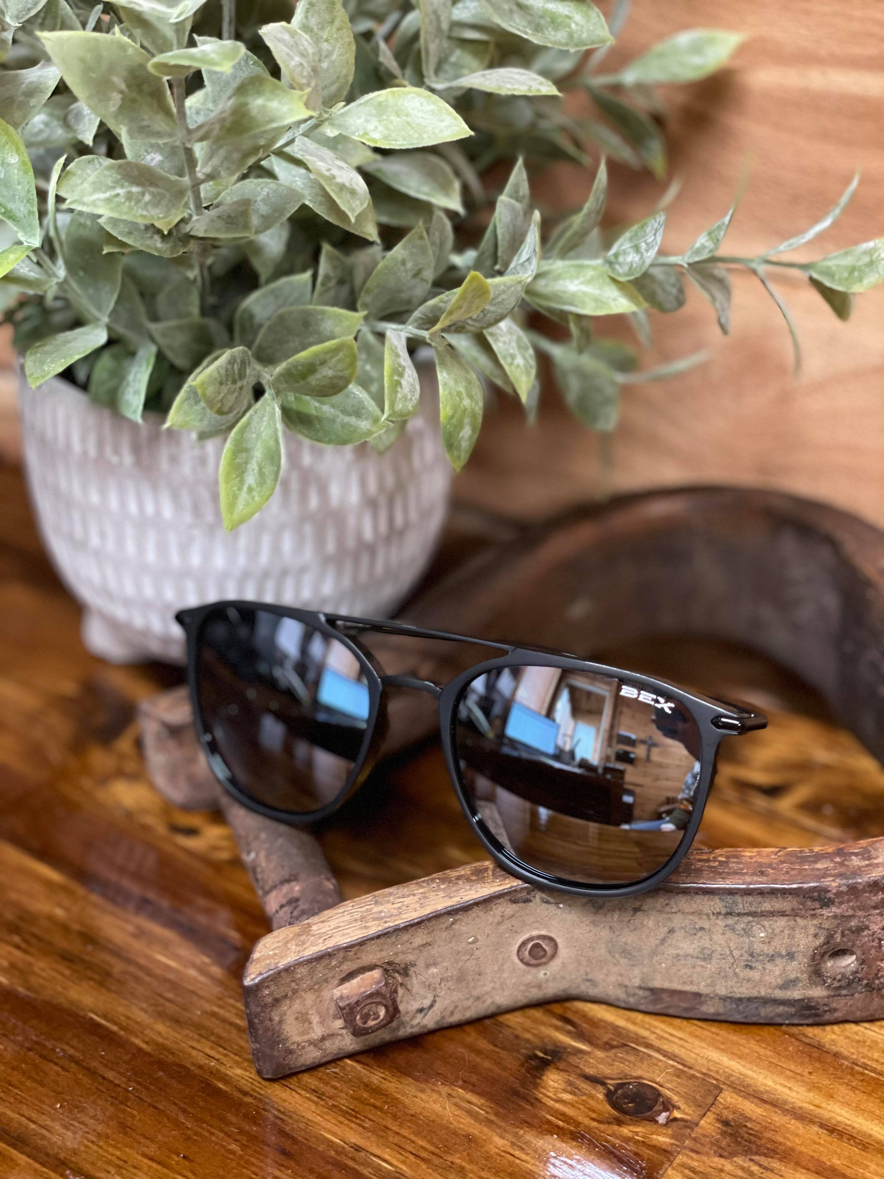 BEX Dillinger Black/Gray-Sunglasses-Bex Sunglasses-Lucky J Boots & More, Women's, Men's, & Kids Western Store Located in Carthage, MO