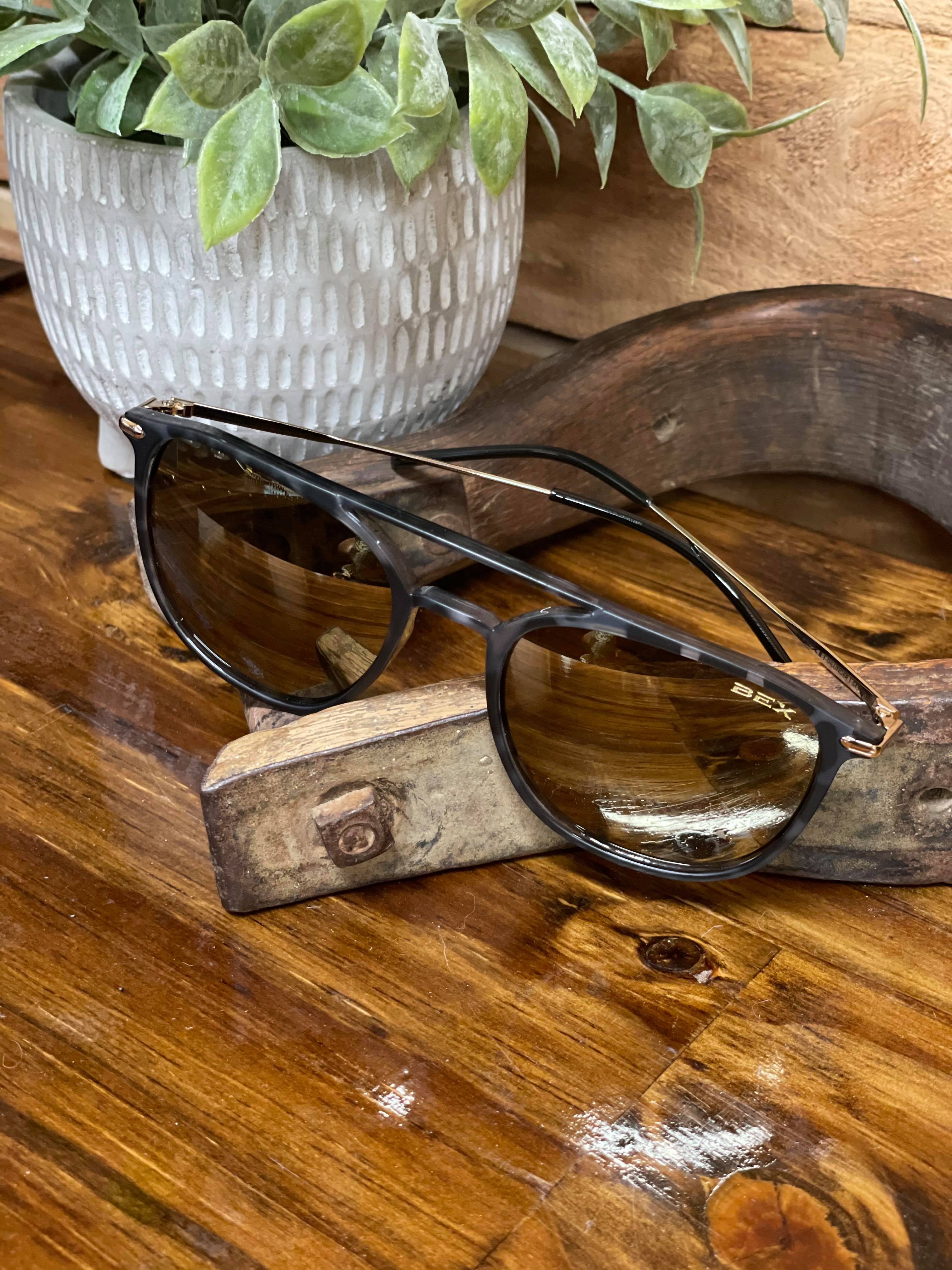 BEX Dillinger Tortoise/Gold-Sunglasses-Bex Sunglasses-Lucky J Boots & More, Women's, Men's, & Kids Western Store Located in Carthage, MO