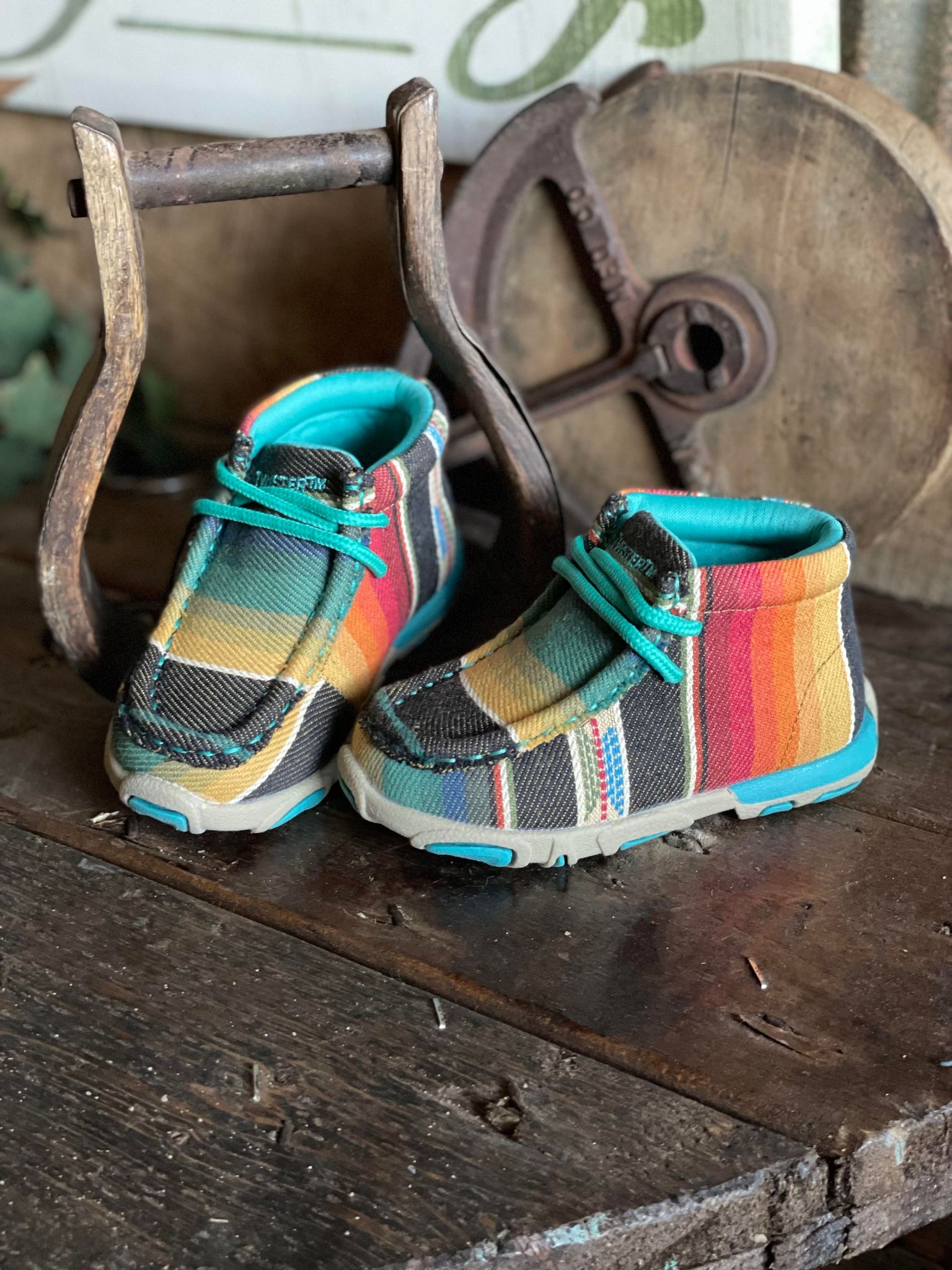 Twister Elise Toddler/Youth Serape Lace-Up Shoe-Kids Casual Shoes-M & F Western Products-Lucky J Boots & More, Women's, Men's, & Kids Western Store Located in Carthage, MO