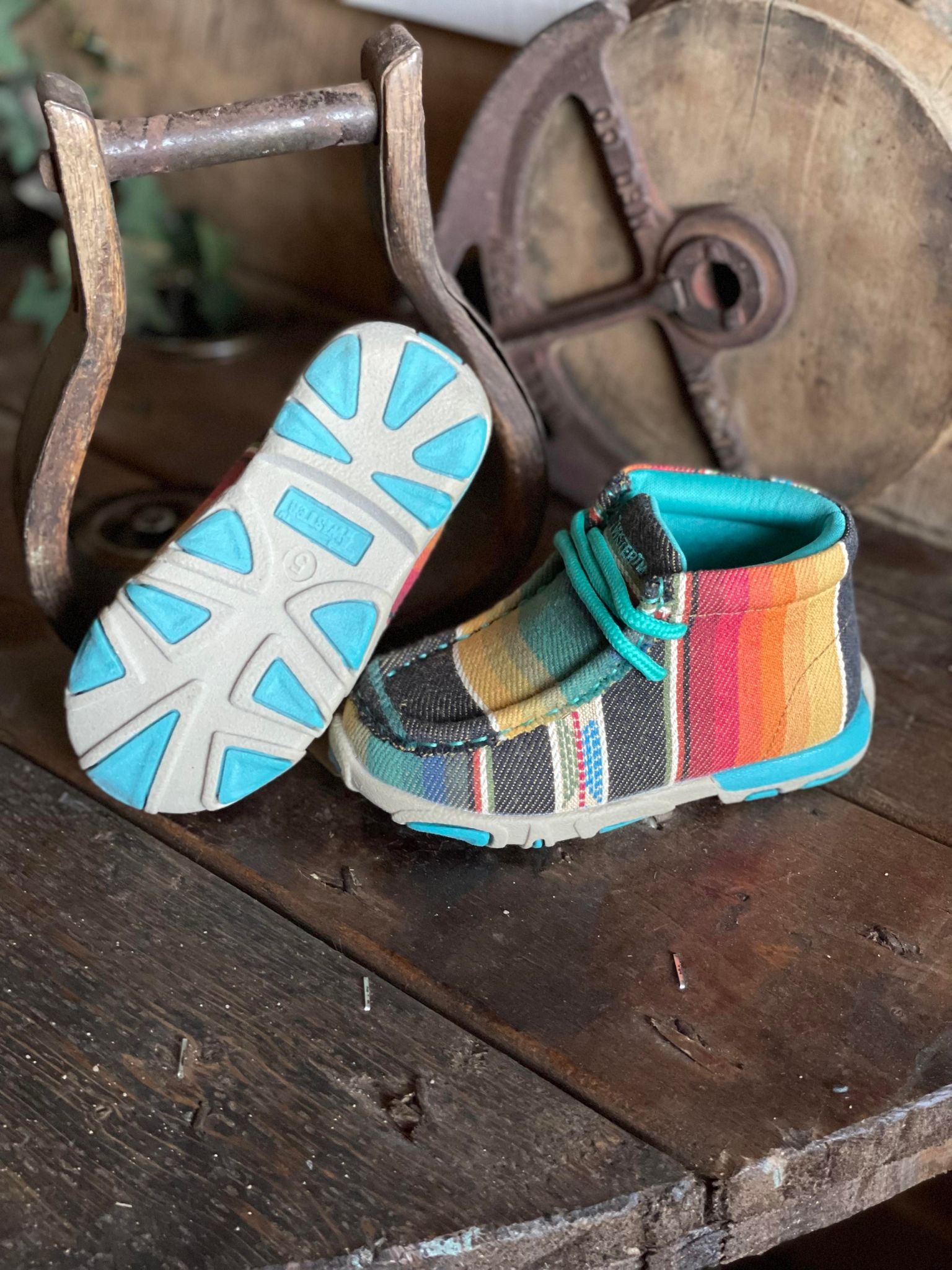 Twister Elise Toddler/Youth Serape Lace-Up Shoe-Kids Casual Shoes-M & F Western Products-Lucky J Boots & More, Women's, Men's, & Kids Western Store Located in Carthage, MO