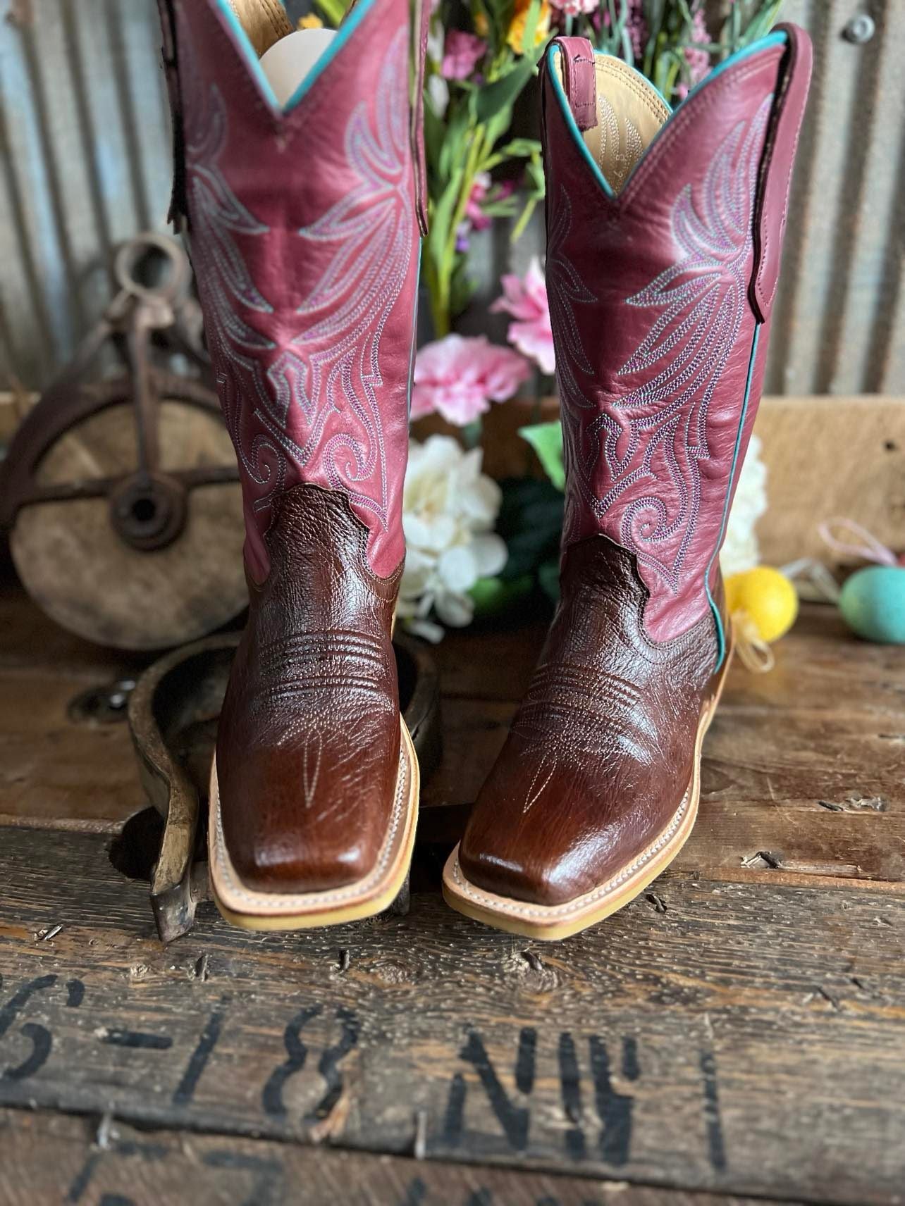 Women's Fenoglio Kango Tobacco Smooth Quill Boots-Women's Boots-Fenoglio Boots-Lucky J Boots & More, Women's, Men's, & Kids Western Store Located in Carthage, MO