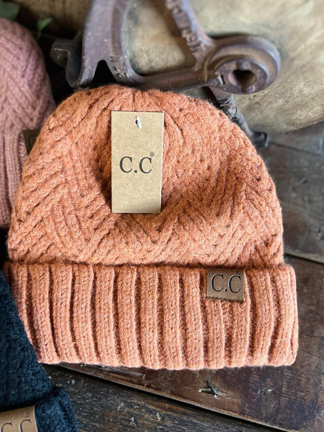 Fuzzy Lined Crisscross Beanie-Beanie/Gloves-C.C Beanies-Lucky J Boots & More, Women's, Men's, & Kids Western Store Located in Carthage, MO