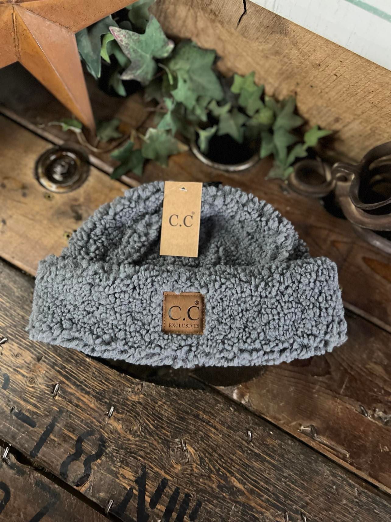 Fuzzy Lined Sherpa Cuffed C.C Beanie-Beanie/Gloves-C.C Beanies-Lucky J Boots & More, Women's, Men's, & Kids Western Store Located in Carthage, MO