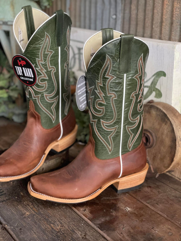 HP Top Hand Collection Cognac Volcano-Men's Boots-Horse Power-Lucky J Boots & More, Women's, Men's, & Kids Western Store Located in Carthage, MO