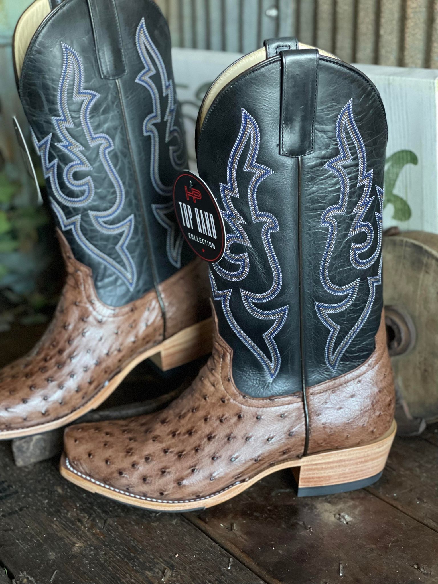 HP Top Hand Kango Tobacco Full Quill Boots-Men's Boots-Anderson Bean-Lucky J Boots & More, Women's, Men's, & Kids Western Store Located in Carthage, MO