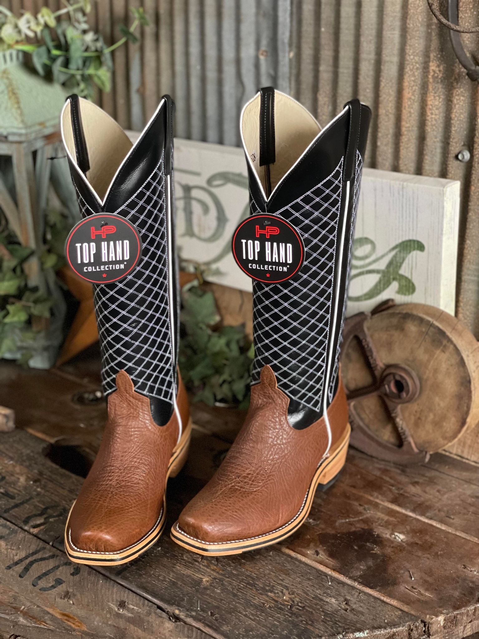 Horse Power Top Hand Collection Shrunken Shoulder Cutter Toe Boots-Men's Boots-Anderson Bean-Lucky J Boots & More, Women's, Men's, & Kids Western Store Located in Carthage, MO