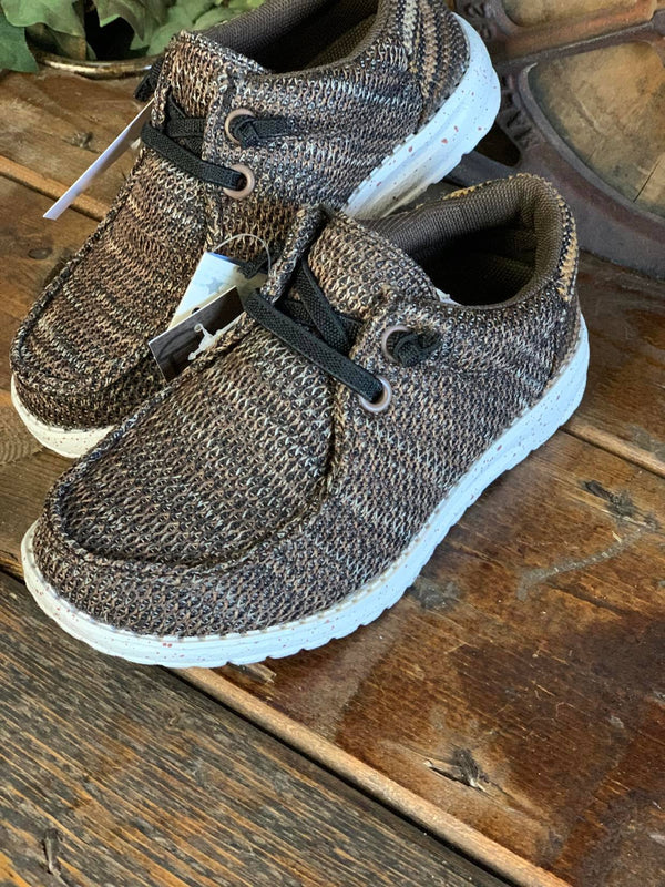Little Kids Roper Hang Loose Sneaker in Brown-Kids Casual Shoes-Roper-Lucky J Boots & More, Women's, Men's, & Kids Western Store Located in Carthage, MO