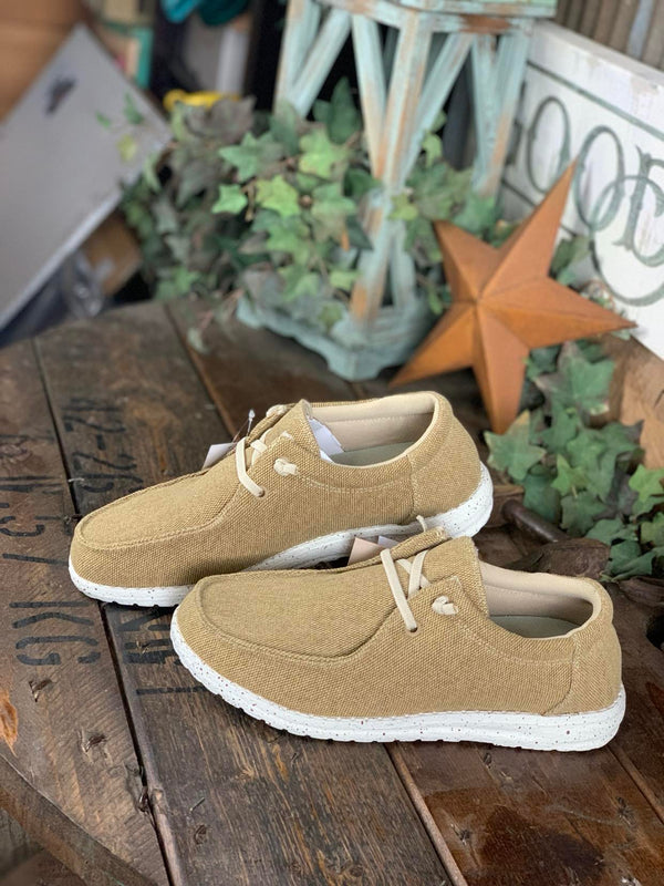 Mens Roper Hang Loose Sneaker in Tan-Men's Shoes-Roper-Lucky J Boots & More, Women's, Men's, & Kids Western Store Located in Carthage, MO