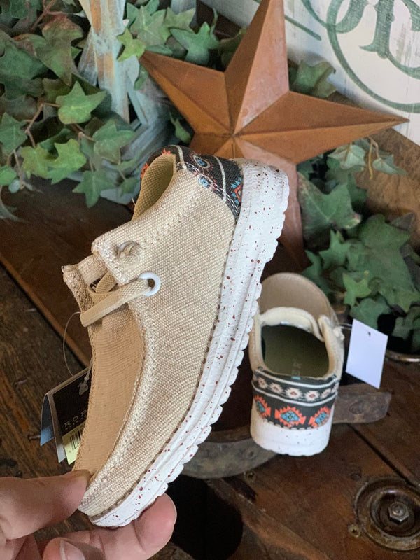 Little Kids Roper Hang Loose Sneaker in Tan-Kids Casual Shoes-Roper-Lucky J Boots & More, Women's, Men's, & Kids Western Store Located in Carthage, MO