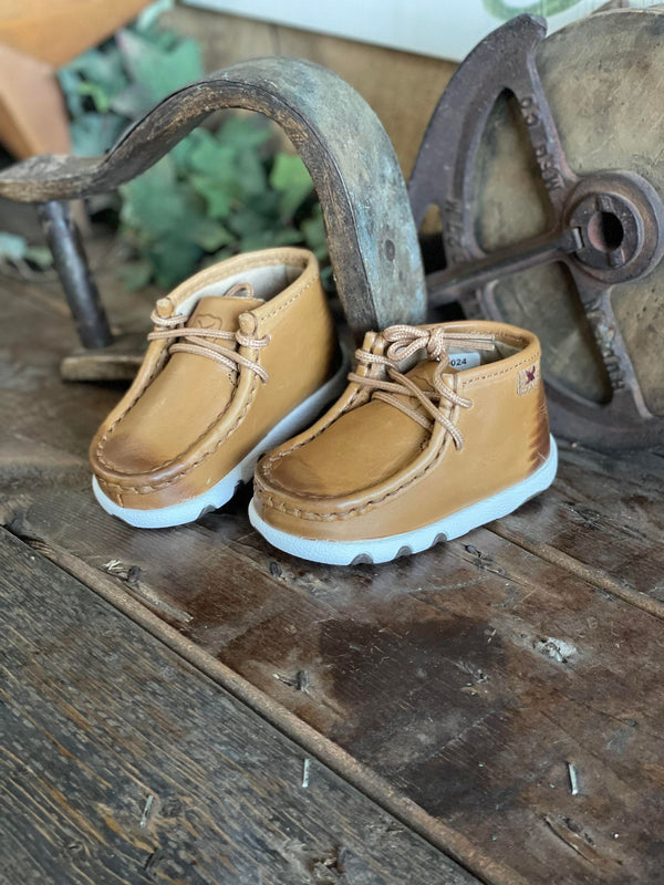 Infant Twisted X Distressed Leather Mocs with Laces ICA0024-Kids Casual Shoes-Twisted X Boots-Lucky J Boots & More, Women's, Men's, & Kids Western Store Located in Carthage, MO
