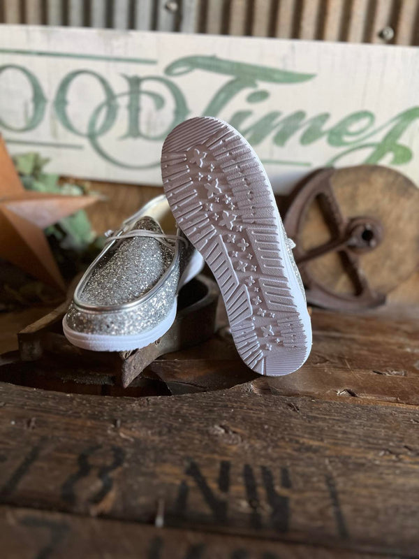 Corkys Kayak Sneaker in Silver Glitter-Women's Casual Shoes-Corkys Footwear-Lucky J Boots & More, Women's, Men's, & Kids Western Store Located in Carthage, MO