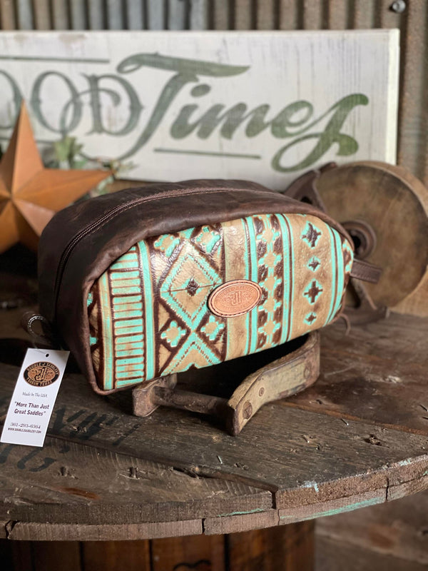 LSK34 Navajo Turquoise Shaving Bag-Men's Shaving & Grooming-DOUBLE J SADDLERY-Lucky J Boots & More, Women's, Men's, & Kids Western Store Located in Carthage, MO