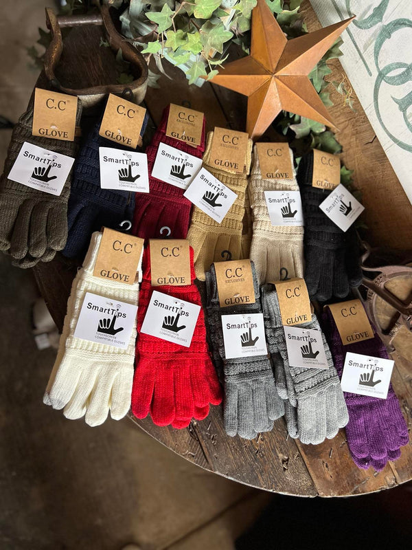 CC Beanies Gloves - Lined-Beanie/Gloves-C.C Beanies-Lucky J Boots & More, Women's, Men's, & Kids Western Store Located in Carthage, MO
