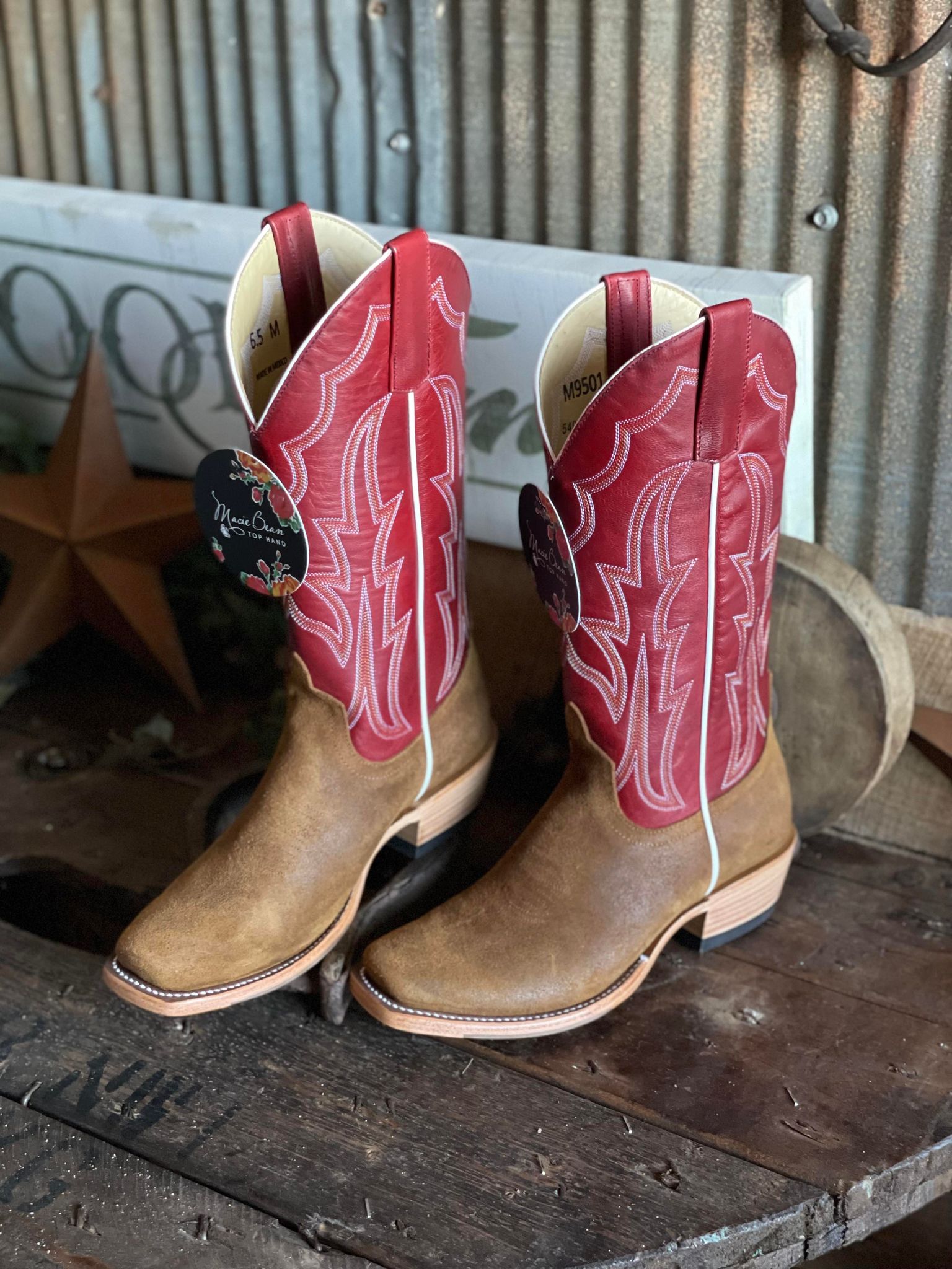 MB Top Hand Waxy Commander Cutter Toe Boot-Women's Boots-Anderson Bean-Lucky J Boots & More, Women's, Men's, & Kids Western Store Located in Carthage, MO