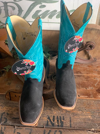 Women's Macie Bean Black Suede Boot-Women's Boots-Macie Bean-Lucky J Boots & More, Women's, Men's, & Kids Western Store Located in Carthage, MO