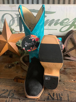 Women's Macie Bean Black Suede Boot-Women's Boots-Macie Bean-Lucky J Boots & More, Women's, Men's, & Kids Western Store Located in Carthage, MO