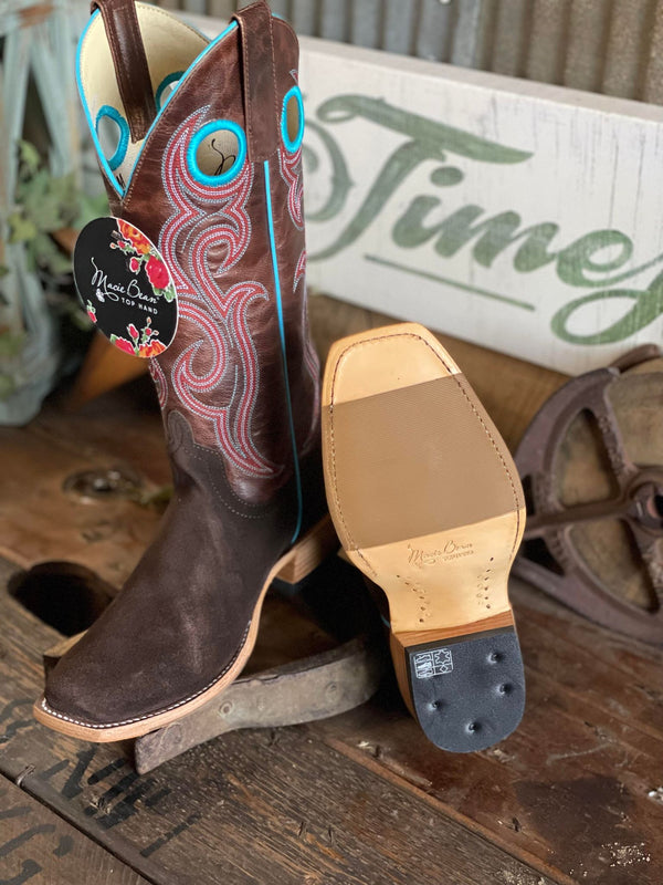 MB Chocolate Suede TK Lady Boots-Women's Boots-Macie Bean-Lucky J Boots & More, Women's, Men's, & Kids Western Store Located in Carthage, MO