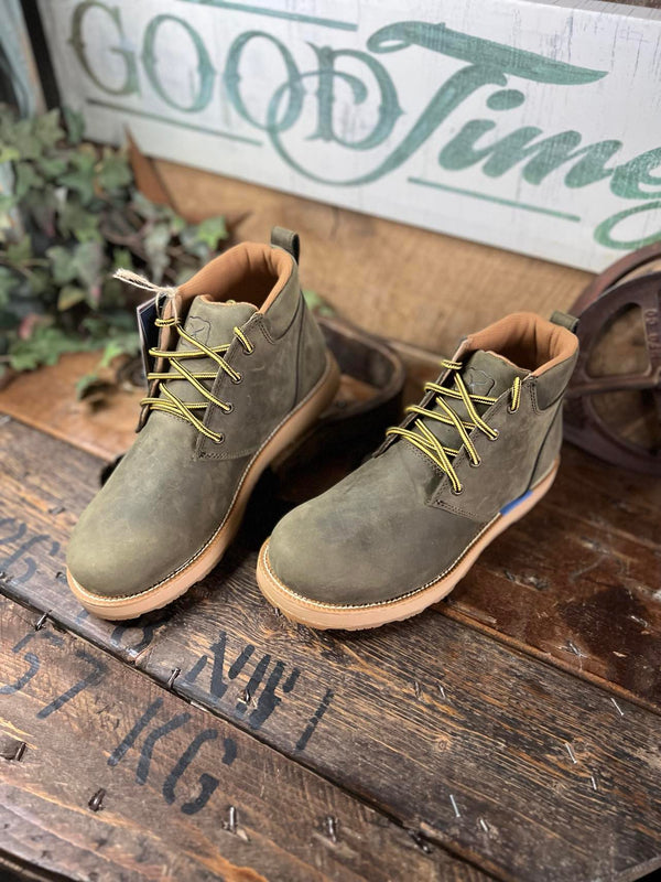 Twisted X Men's 6" Wedge Sole Boot in Olive-Men's Casual Shoes-Twisted X Boots-Lucky J Boots & More, Women's, Men's, & Kids Western Store Located in Carthage, MO
