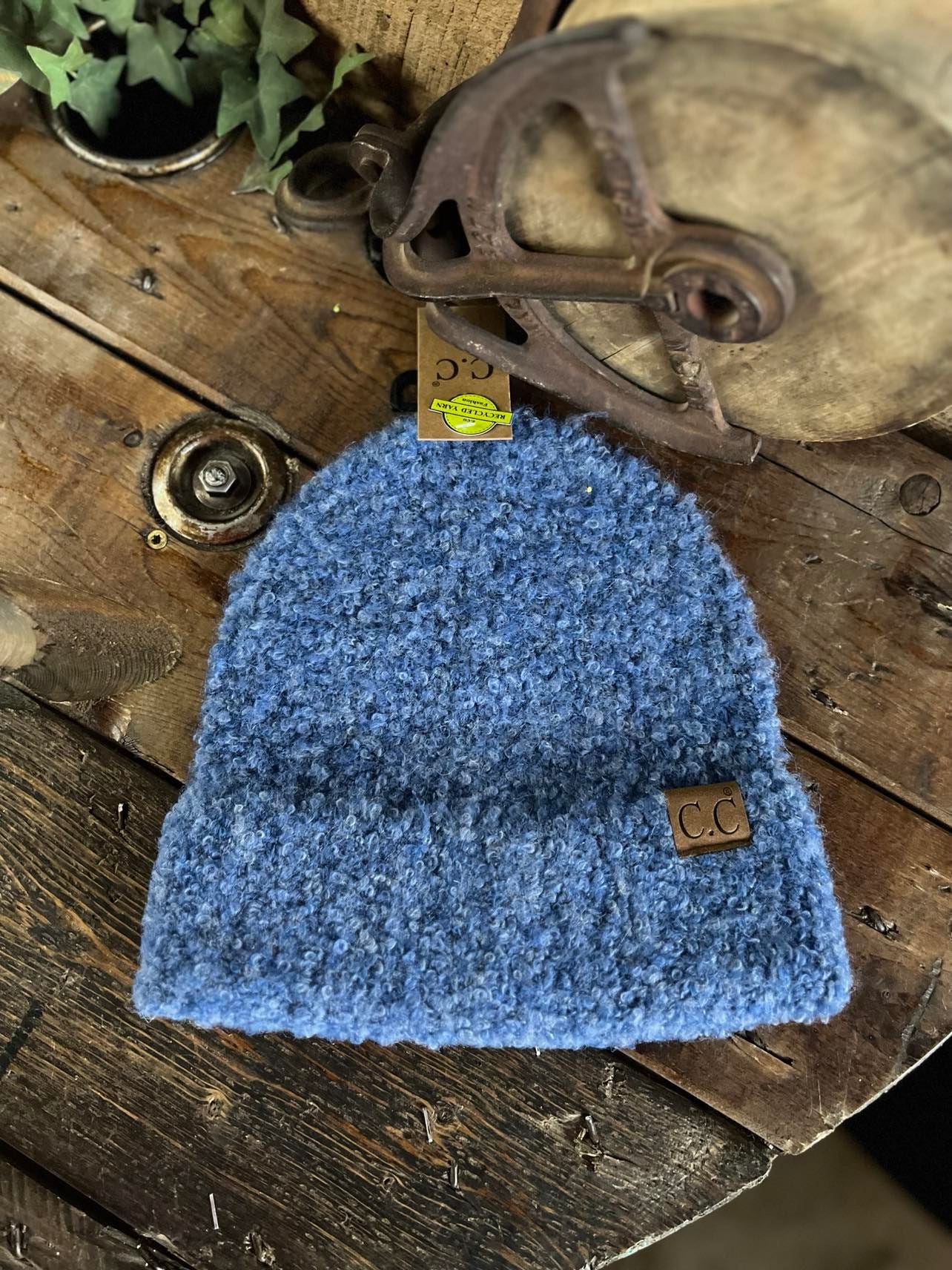 Mixed Tone Boucle Cuff CC Beanie-Beanie/Gloves-C.C Beanies-Lucky J Boots & More, Women's, Men's, & Kids Western Store Located in Carthage, MO