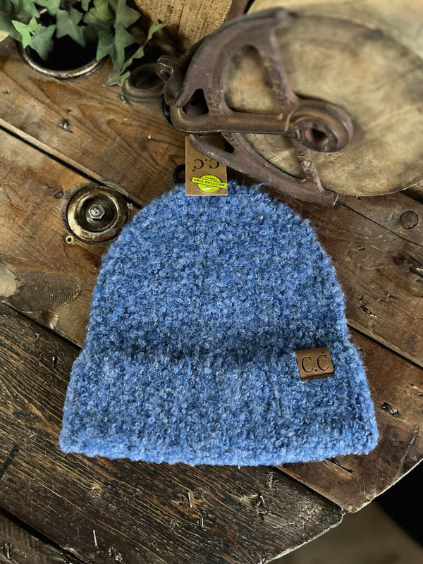 Mixed Tone Boucle Cuff CC Beanie-Beanie/Gloves-C.C Beanies-Lucky J Boots & More, Women's, Men's, & Kids Western Store Located in Carthage, MO