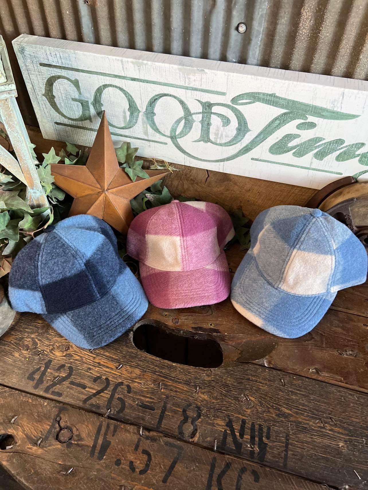 Plaid C.C Ball Cap-Beanie/Gloves-C.C Beanies-Lucky J Boots & More, Women's, Men's, & Kids Western Store Located in Carthage, MO