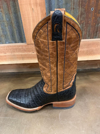 Men's Rod Patrick Black Caiman Boots *FINAL SALE*-Men's Boots-Rod Patrick-Lucky J Boots & More, Women's, Men's, & Kids Western Store Located in Carthage, MO