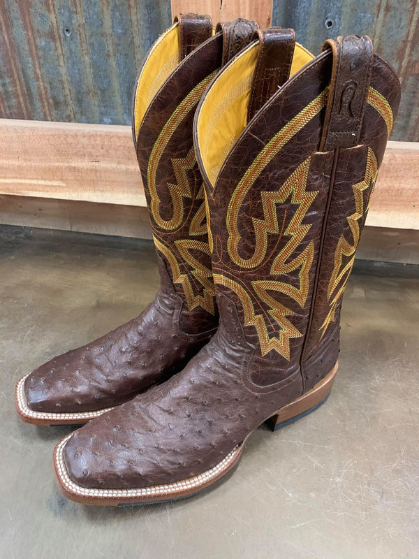 Rod Patrick Brown Full Quill Ostrich RPM119-ROD PATRICK BOOTS-Rod Patrick-Lucky J Boots & More, Women's, Men's, & Kids Western Store Located in Carthage, MO