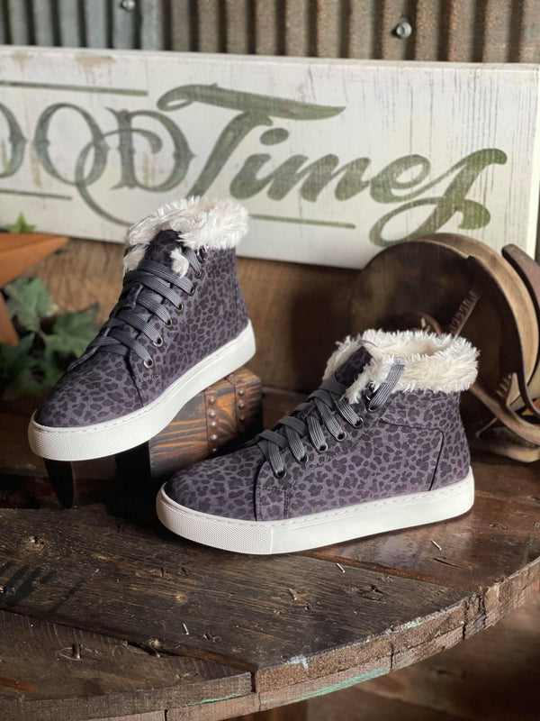 Templin Sneaker in Grey Leopard By Corkys Footwear *Final Sale*-Women's Casual Shoes-Corkys Footwear-Lucky J Boots & More, Women's, Men's, & Kids Western Store Located in Carthage, MO