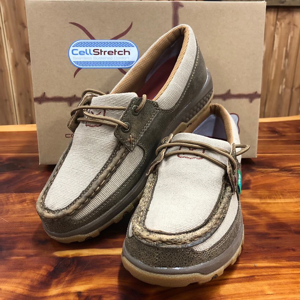 Canvas Boat Shoe Driving Moc-Women's Casual Shoes-Twisted X Boots-Lucky J Boots & More, Women's, Men's, & Kids Western Store Located in Carthage, MO