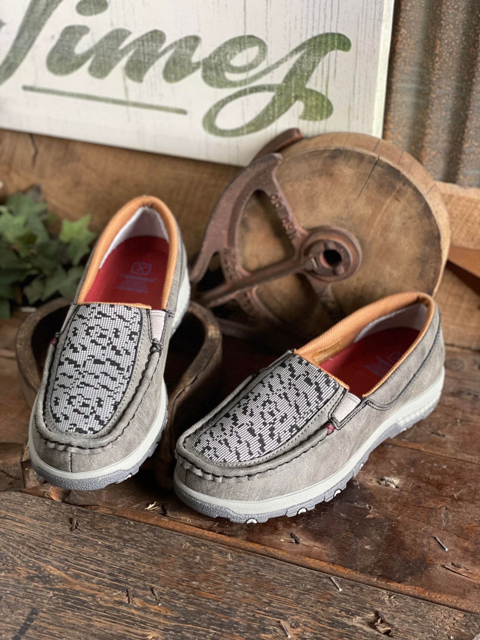 Women's Twisted X Grey Multi Slip-On Driving Moc WXC0015-Women's Casual Shoes-Twisted X Boots-Lucky J Boots & More, Women's, Men's, & Kids Western Store Located in Carthage, MO
