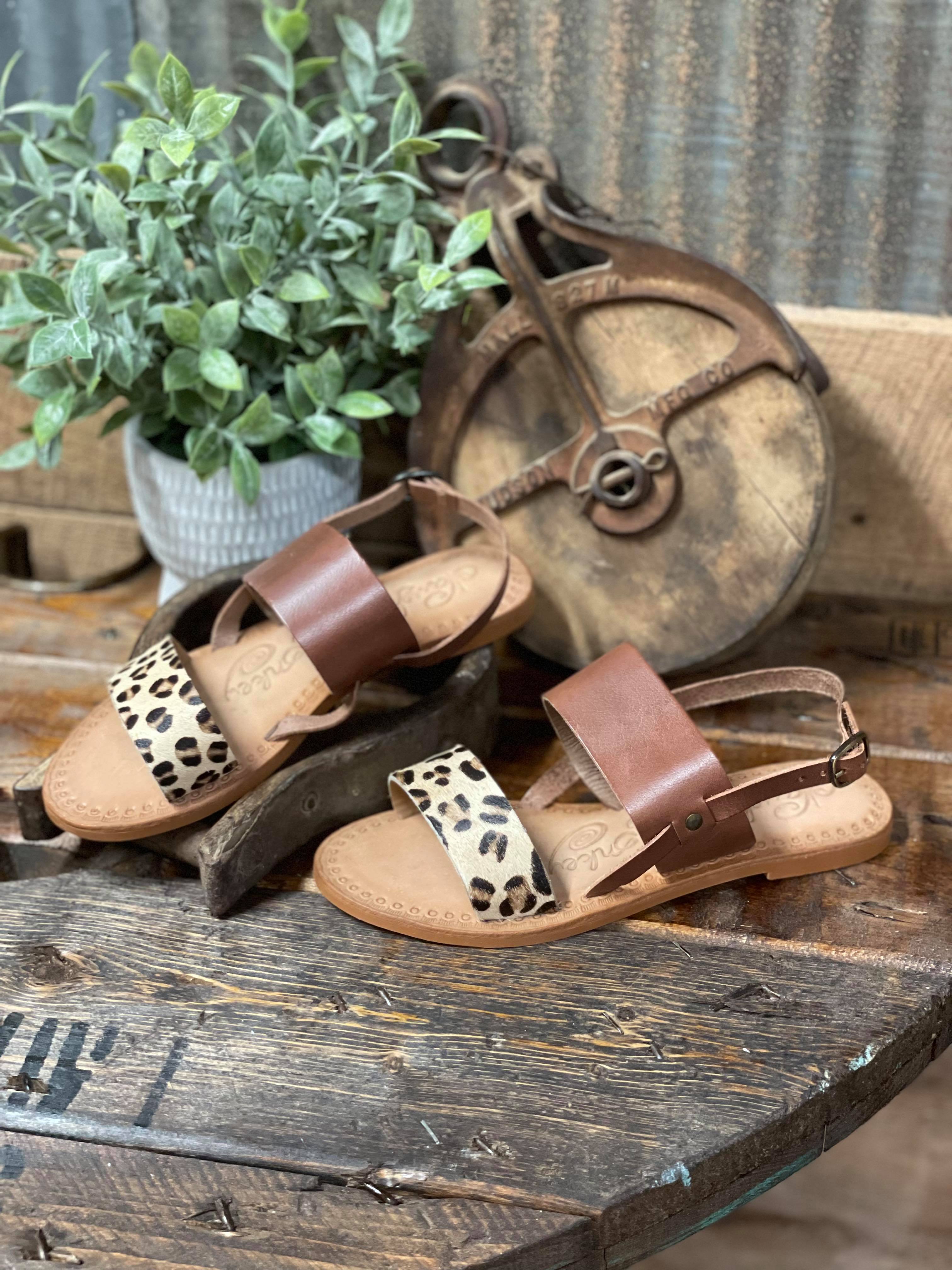 Waco Sandal in Leopard *Final Sale*-Women's Casual Shoes-Not Rated/Naughty Monkey-Lucky J Boots & More, Women's, Men's, & Kids Western Store Located in Carthage, MO