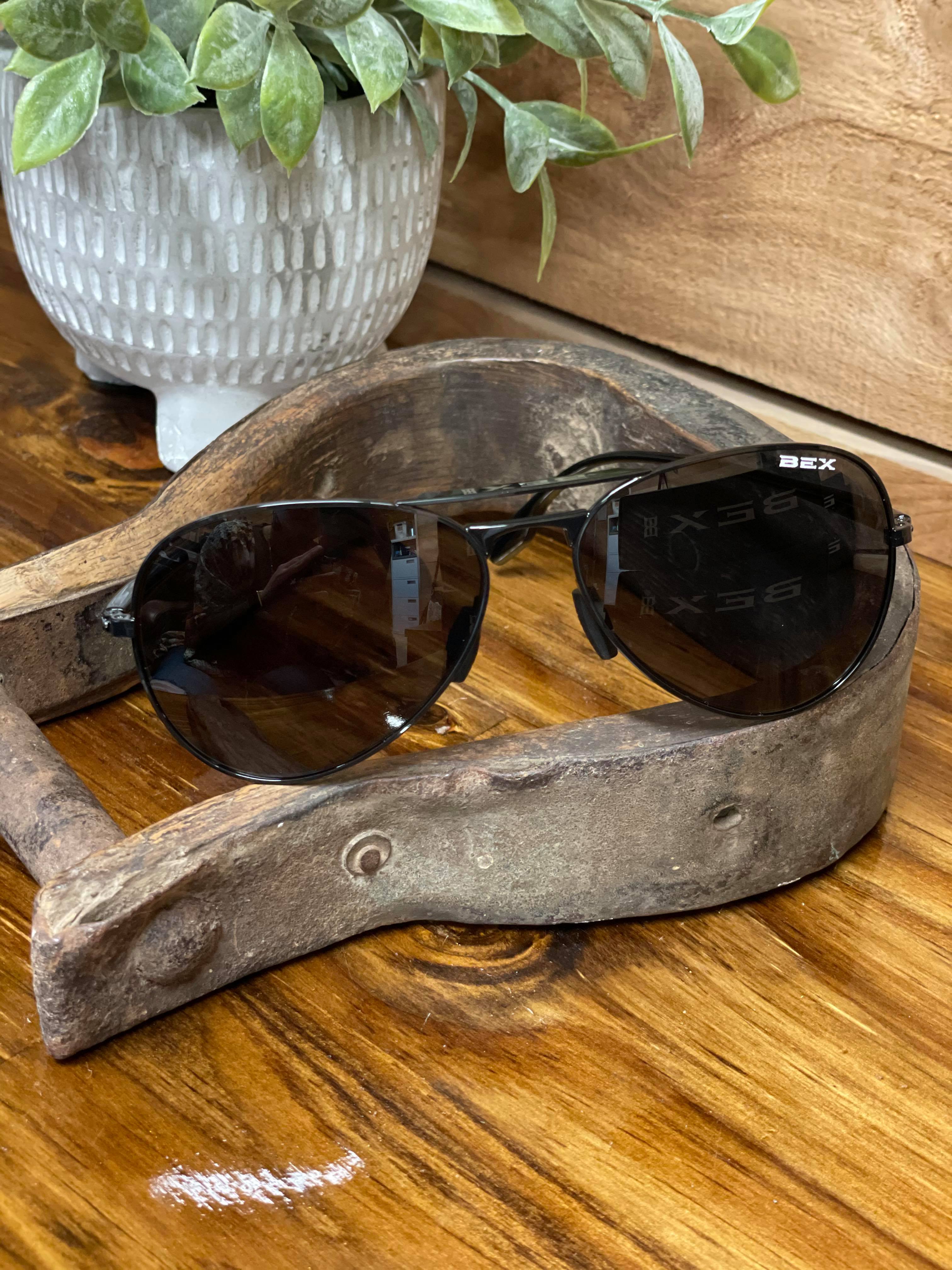 BEX Wesley in Black/Silver WBGS-Sunglasses-Bex Sunglasses-Lucky J Boots & More, Women's, Men's, & Kids Western Store Located in Carthage, MO