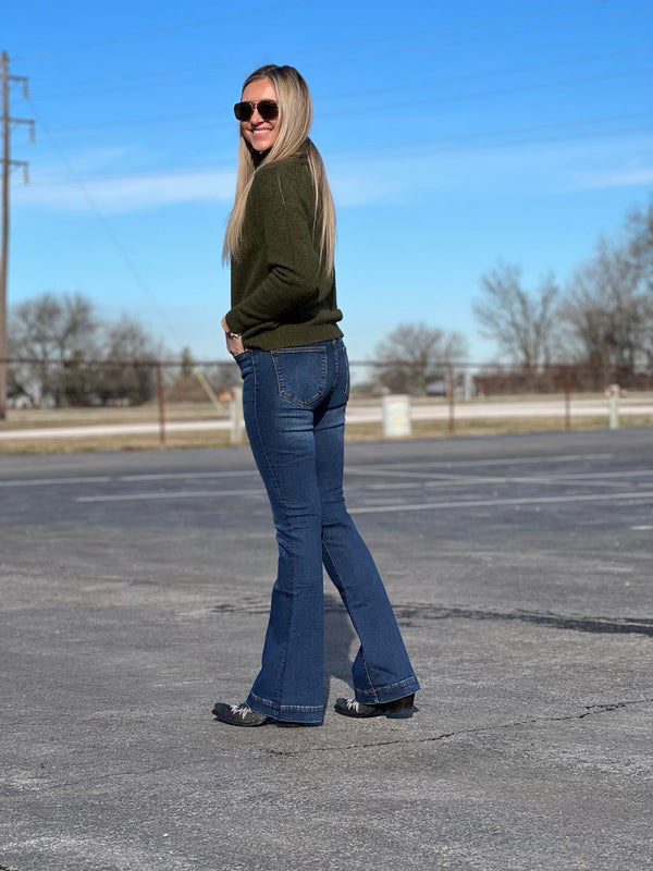 Womens Cammy High Rise Flare Jean by Stetson-Women's Denim-Stetson-Lucky J Boots & More, Women's, Men's, & Kids Western Store Located in Carthage, MO
