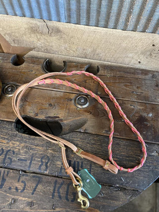 H513 Laced Barrel Rein 5/8x7'6"-Reins-Berlin Leather-Lucky J Boots & More, Women's, Men's, & Kids Western Store Located in Carthage, MO