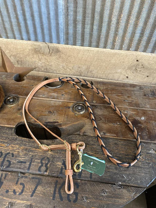 H513 Laced Barrel Rein 5/8x7'6"-Reins-Berlin Leather-Lucky J Boots & More, Women's, Men's, & Kids Western Store Located in Carthage, MO