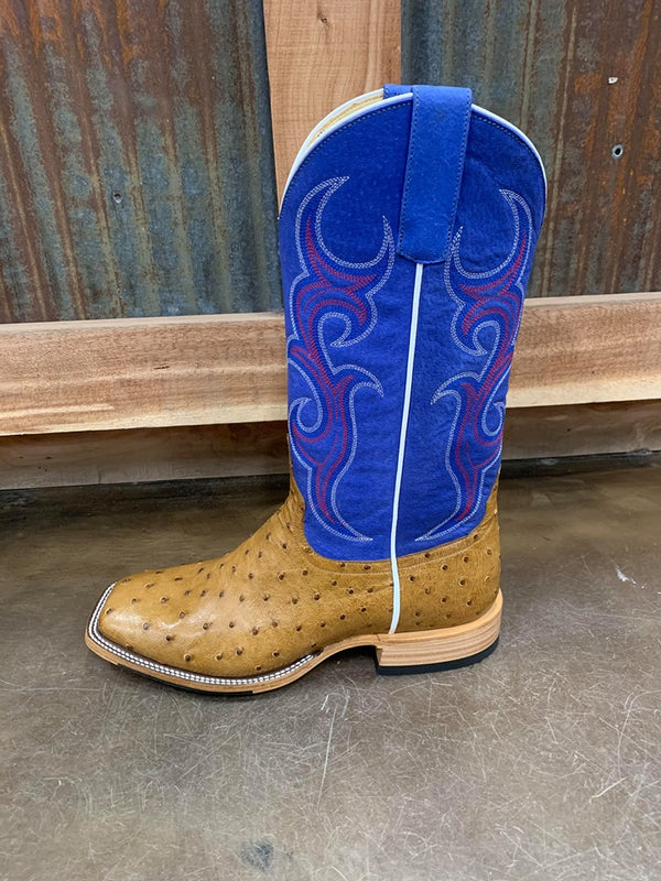 HP Antique Saddle FQ Ostrich-Men's Boots-Anderson Bean-Lucky J Boots & More, Women's, Men's, & Kids Western Store Located in Carthage, MO