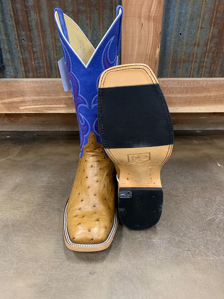 HP Antique Saddle FQ Ostrich-Men's Boots-Anderson Bean-Lucky J Boots & More, Women's, Men's, & Kids Western Store Located in Carthage, MO