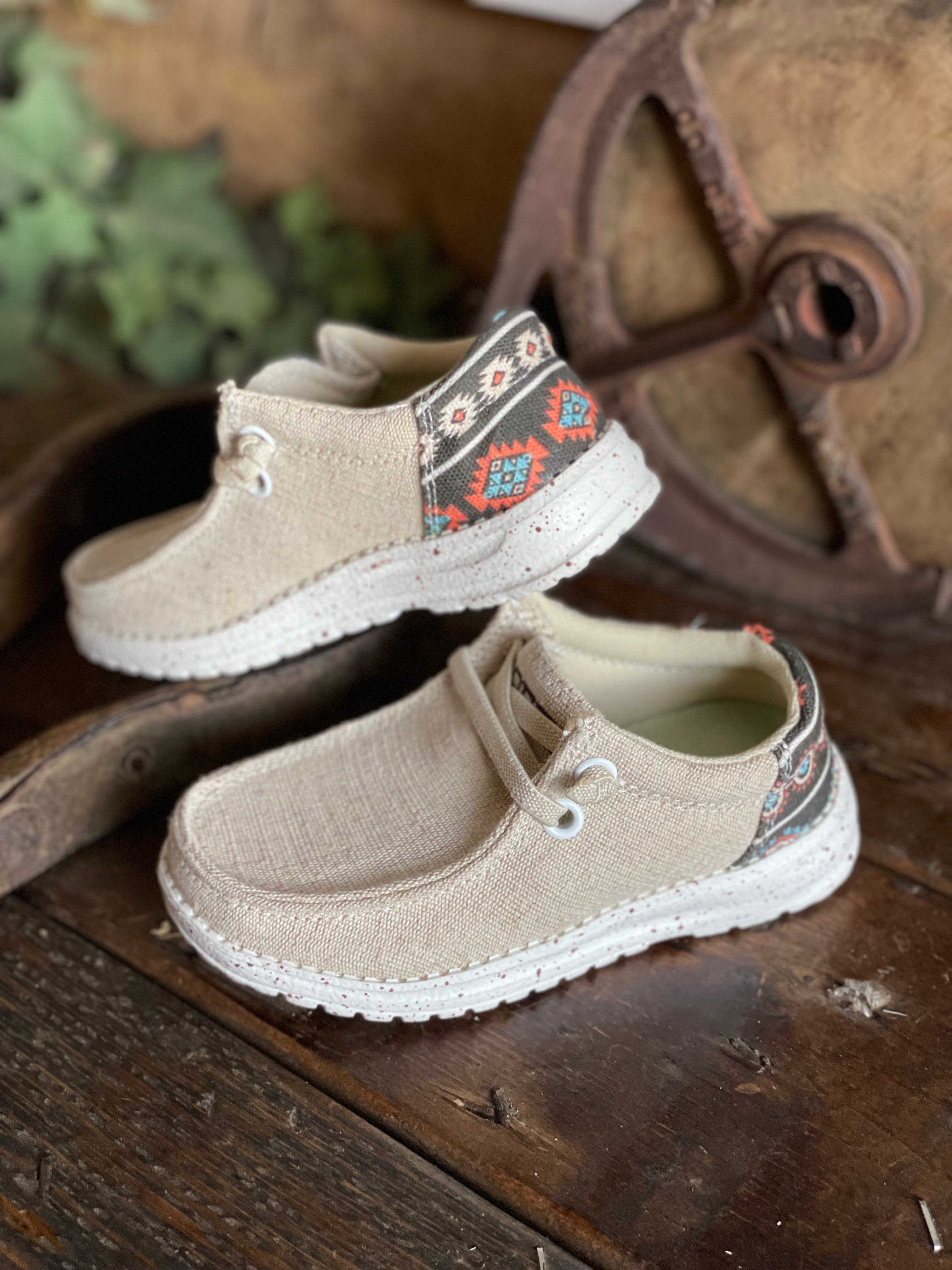 Little Kids Roper Hang Loose Sneaker in Tan-Kids Casual Shoes-Roper-Lucky J Boots & More, Women's, Men's, & Kids Western Store Located in Carthage, MO