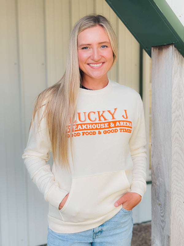 LJ Next Level Sweatshirt-Sweatshirts-The Dugout-Lucky J Boots & More, Women's, Men's, & Kids Western Store Located in Carthage, MO