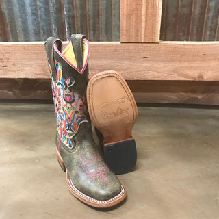 Kid's Macie Bean Black Cracktacular Cowgirl Boot-Kids Boots-Macie Bean-Lucky J Boots & More, Women's, Men's, & Kids Western Store Located in Carthage, MO