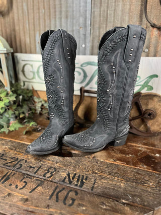 Lane Boots Cossette Boots in Jet Black *FINAL SALE*-Women's Boots-Lane Boots-Lucky J Boots & More, Women's, Men's, & Kids Western Store Located in Carthage, MO